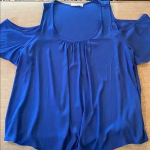 Blue cold shoulder shirt from Nordstrom